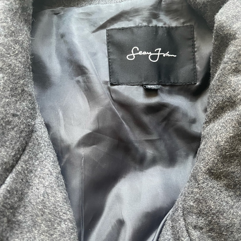 Sean John Wool 3/4 Grey Trench size 3xl